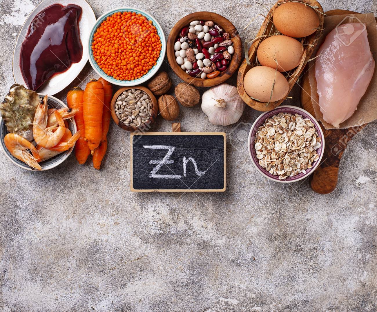 Healthy product sources of zinc.
